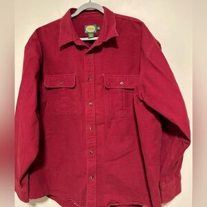 Cabela’s Thick Cotton Work shirt Men’s 2XL Burgundy Button Front Shacket